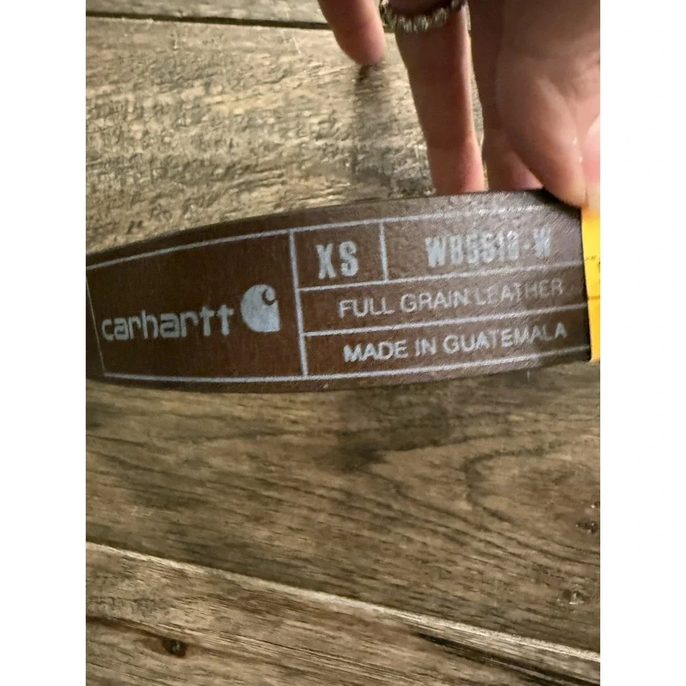 Carhartt Saddle Leather Belt‎ Mens XS Brown Full Grain Veg Tanned A000551820101